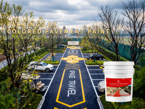 Parking lot colored pavement paint